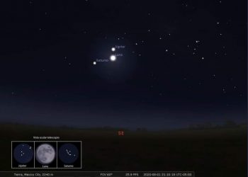 Saturno será el primer planeta en acercarse a la Luna durante julio