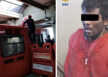 Detiene a un hombre que subió al techo de un convoy del Metro en estación Indios Verdes