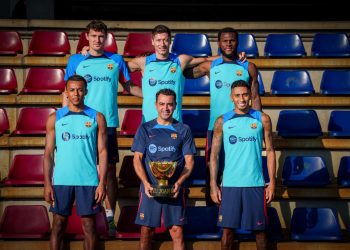 Primera prueba del nuevo Barcelona de Lewandowski