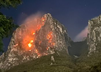 Se registra incendio el Cerro de la Silla en Nuevo León