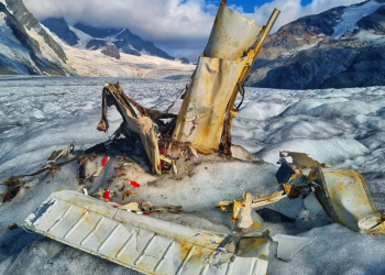 Hallan los restos de un avión que se estrelló hace 54 años en los Alpes suizos