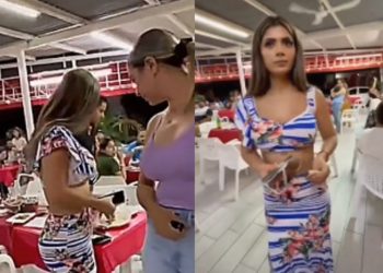 Esposa de Edwin Luna se lleva la propina y desata la furia en redes sociales