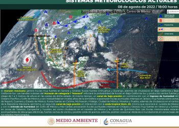 El monzón mexicano continuará provocando lluvias fuertes en Sonora y Sinaloa