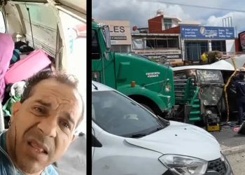 Tras choque, queda prensado y pide auxilio por FacebookLive