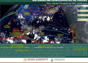 SMN prevé lluvias fuertes en el norte del país