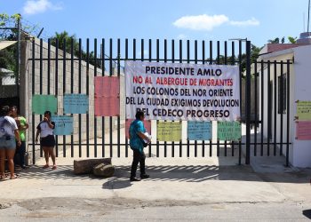 Protestan contra albergue para migrantes en Tapachula