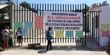Protestan contra albergue para migrantes en Tapachula
