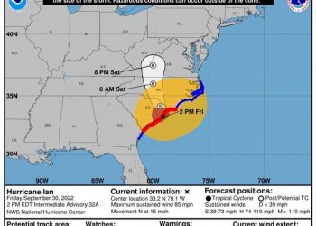 Ian deja de ser huracán tras tocar tierra en Carolina del Sur