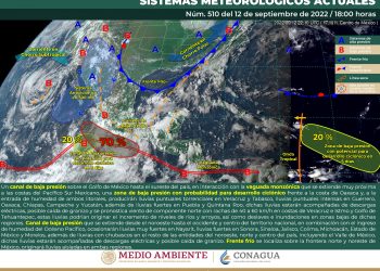 SMN prevé lluvias fuertes en el sur del país