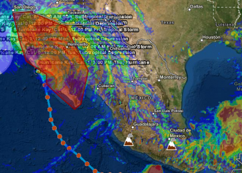 El huracán Kay toca tierra en costas mexicanas