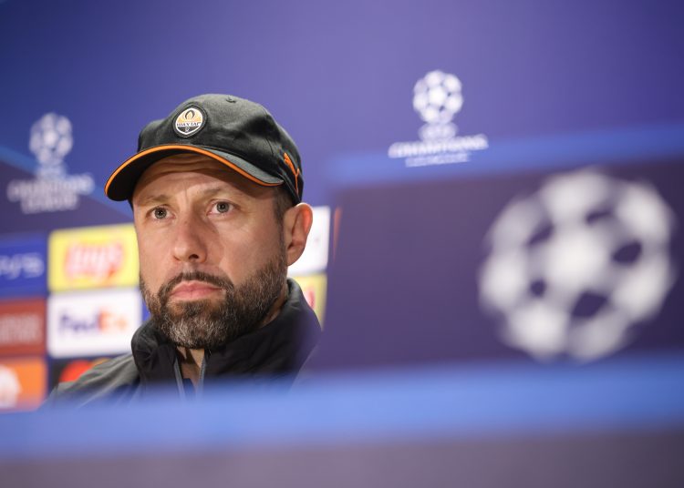 Warsaw (Poland), 10/10/2022.- Shakhtar Donetsk's head coach Igor Jovicevic takes part in a press conference in Warsaw, Poland, 10 October 2022. Shakhtar Donetsk will face Real Madrid in their UEFA Champions League Group F soccer match on 11 October. (Liga de Campeones, Polonia, Varsovia) EFE/EPA/Leszek Szymanski POLAND OUT
