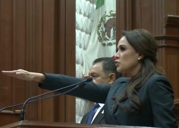 Teresa Jiménez toma posesión como nueva gobernadora de Aguascalientes
