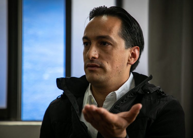 Andrés Atayde, presidente del Partido Acción Nacional (PAN) en la Ciudad de México. Foto: © Oswaldo Ramírez