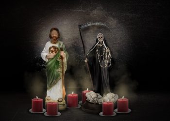 La extraña fusión entre la Santa Muerta y San Judas Tadeo