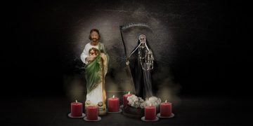La extraña fusión entre la Santa Muerta y San Judas Tadeo