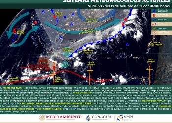 El frente frío 4 se extenderá sobre el sureste del país