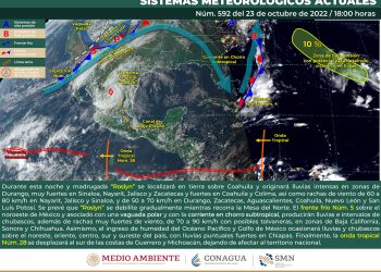 El frente frío 5 se desplazará por el norte del país