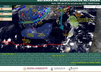 El frente frío 5 recorrerá el noreste y oriente del país