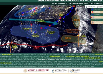 SMN prevé la entrada de un nuevo frente frío a territorio nacional
