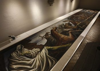 Mural transportable de este artista mexicano se exhibe por primera vez en un museo