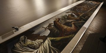 Mural transportable de este artista mexicano se exhibe por primera vez en un museo