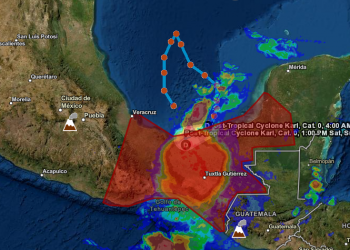 Karl pierde fuerza y se convierte en un ciclón postropical