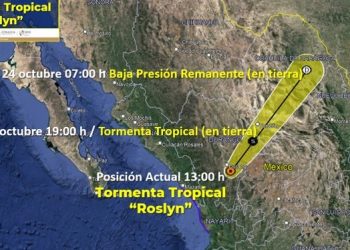 Roslyn se degrada a tormenta tropical, provocará lluvias en estos estados