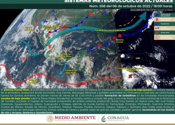 El sistema frontal 2 provocará lluvias fuertes y granizadas en el norte del país