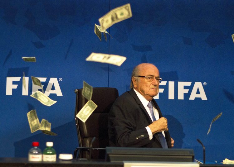 Photo during the press conference at the meeting of the Executive Committee of FIFA Extraordinary at the headquarters of FIFA, Zurich, Switzerland, in the photo: Joseph S. Blatter

Foto durante la conferencia de prensa en la reunion del Comite Ejecutivo de la FIFA Extraordinaria en la sede de la FIFA, Zurich, Suiza, en la foto: Joseph S. Blatter
 
20/07/2015/MEXSPORT/CORDON PRESS.
