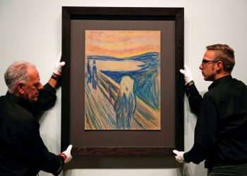 Activistas se pegan a ‘El grito’ de Edvard Munch