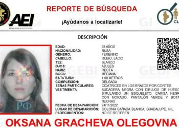 Buscan a joven rusa desaparecida en Nuevo León