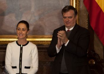 Esto dijo Sheinbaum sobre la agresión en contra del canciller Marcelo Ebrard durante la marcha por los cuatro años de López Obrador