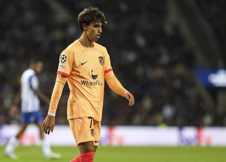 Porto (Portugal), 05/07/2022.- Atletico Madrid's Joao Felix reacts after being substituted during the Champions League group B soccer match between FC Porto and Atletico Madrid, in Porto, Portugal, 01 November 2022. (Liga de Campeones) EFE/EPA/JOSE COELHO