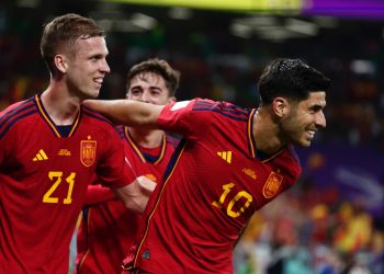 Dani Olmo, autor del tanto cien de España en los Mundiales