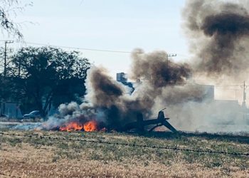 Se desploma helicóptero en Aguascalientes