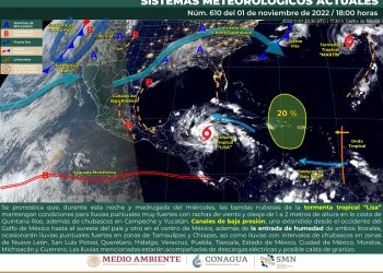 SMN prevé que tormenta Lisa se intensifique a huracán categoría 1