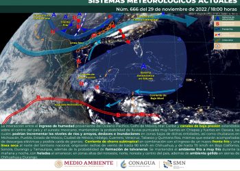 El frente frío se desplazará sobre el noreste del país