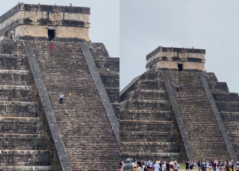 Esta es la multa que debe pagar la turista que subió la pirámide de Kukulcán