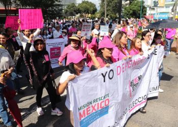 Miles de ciudadanos salen a las calles en Xalapa, Veracruz en apoyo del INE