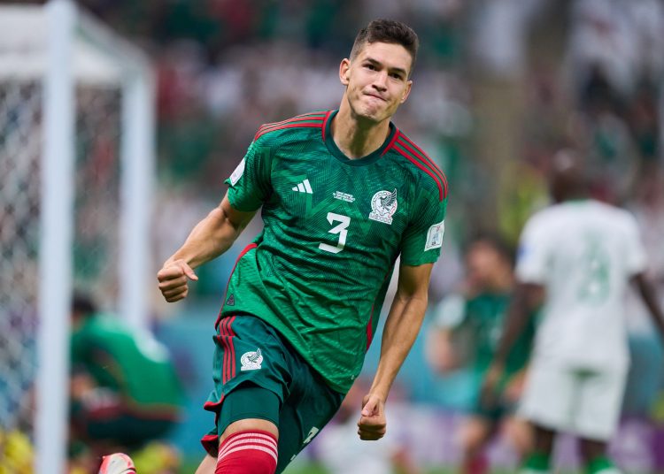 Cesar Montes of Mexico during the game Saudi Arabia vs Mexican National Team (Mexico), Corresponding to Group C of the FIFA World Cup Qatar 2022, at Lusail Stadium, Lusail, Doha, on November 30, 2022.
Cesar Montes de Mexico durante el partido Arabia Saudi vs Seleccion Nacional Mexicana (Mexico), correspondiente al Grupo C de la Copa Mundial de la FIFA Qatar 2022, en el Estadio Lusail, Lusail, Doha, el 30 de noviembre de 2022.