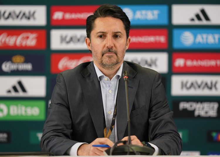 Yon de Luisa President of the Mexican Soccer Federation during the press conference after the Mexican National Team (Mexico) was eliminated from the FIFA World Cup Qatar 2022, at Al Khor Stadium, Doha, on December 01, 2022.

Yon de Luisa Presidente de la Federacion Mexicana de futbol durante la conferencia de Prensa despues de que la Seleccion Nacional Mexicana (Mexico) quedara eliminada de la Copa Mundial de la FIFA Qatar 2022, en el Estadio Al Khor, Doha 01 de Diciembre de 2022.