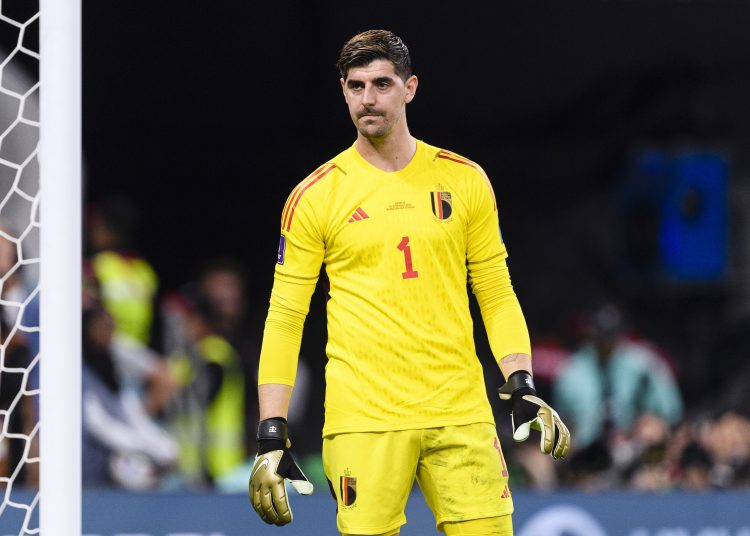 Thibaut Courtois of Belgium during the game Croatia vs Belgium, Corresponding to Group F of the FIFA World Cup Qatar 2022, at Ahmad Bin Ali Stadium, Al Rayyan, Doha, December 01, 2022.



durante el partido Croacia vs Belgica, correspondiente al Grupo F de la Copa Mundial de la FIFA Qatar 2022, en el Estadio Ahmad Bin Ali, Al Rayyan, Doha, 01 de Diciembre de 2022.