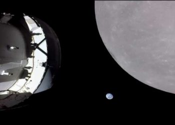 Orión inicia su regreso a la Tierra, luego de sobrevolar la Luna