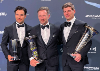 Verstappen repitió récord; Pérez brilló