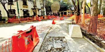 ¿Por qué hay obras en la Glorieta Popocatépetl en la colonia Hipódromo?