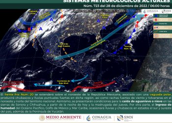 El frente frío 20 y la vaguada polar afectarán el territorio nacional