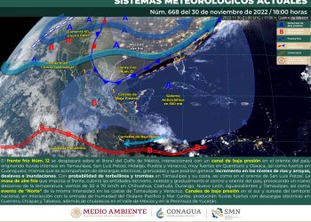 El sistema frontal 12 provocará lluvias muy fuertes