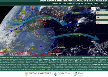 La segunda tormenta invernal y el frente frío 16 afectarán la República Mexicana