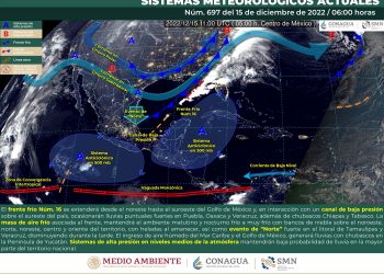 El frente frío 16 se extenderá sobre la República Mexicana, te contamos