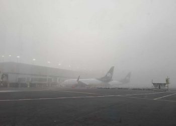 Suspendidos los aterrizajes en el AICM por banco de niebla